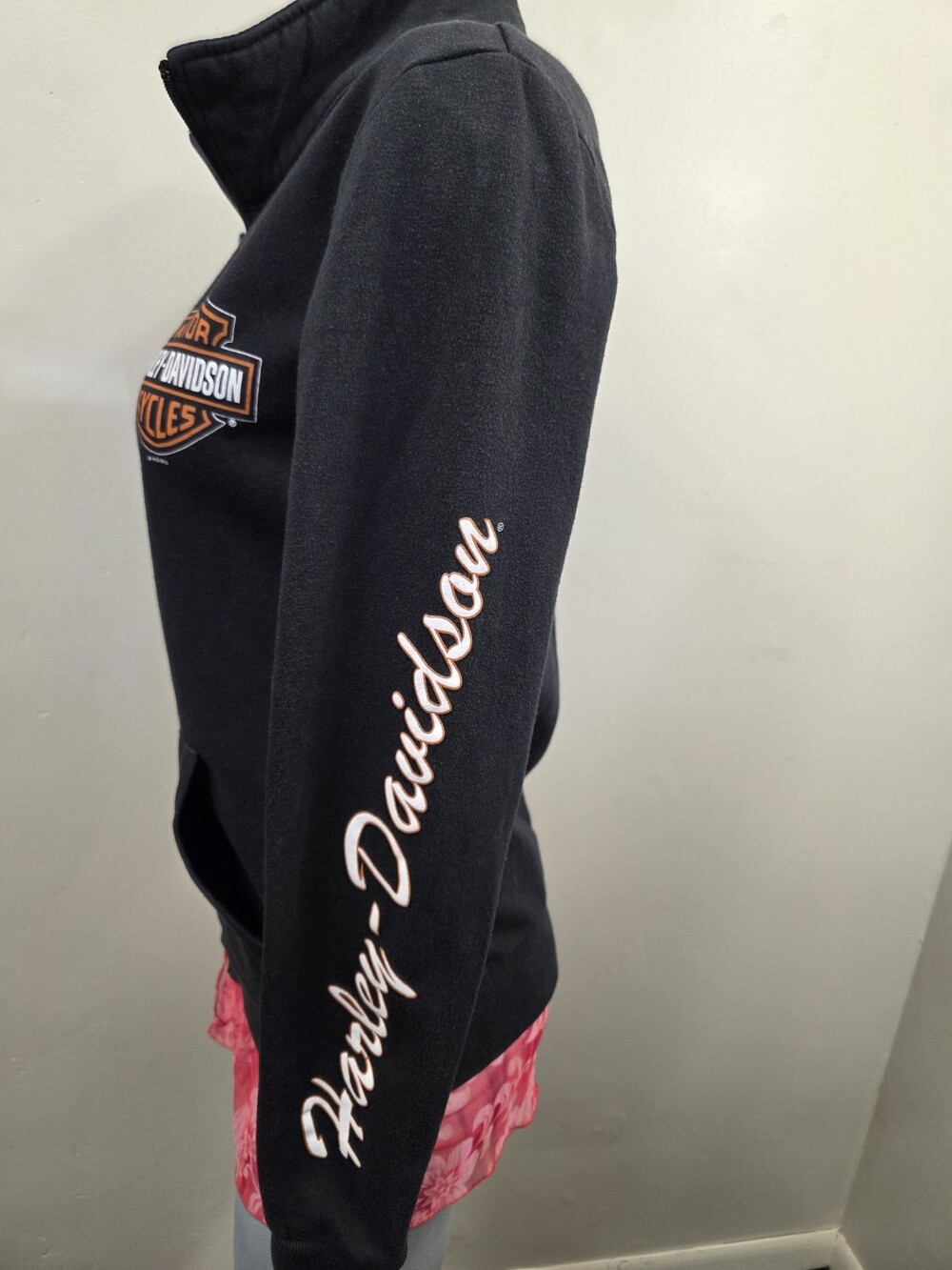 Harley-Davidson Minneapolis St Paul MN Black Full Zip Sweatshirt Womens L